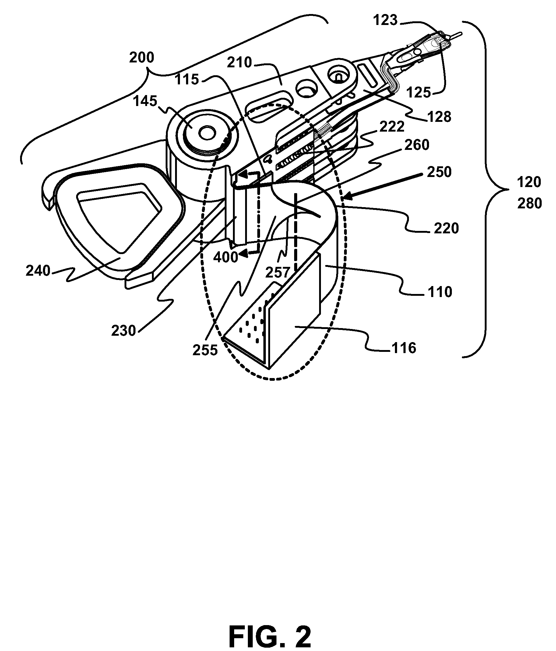 Symmetrically tapered constrained layer damper for a flex cable assembly for a hard disk drive