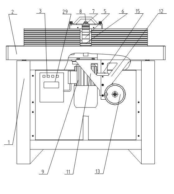 Single-spindle woodworking milling machine with high-speed spindle