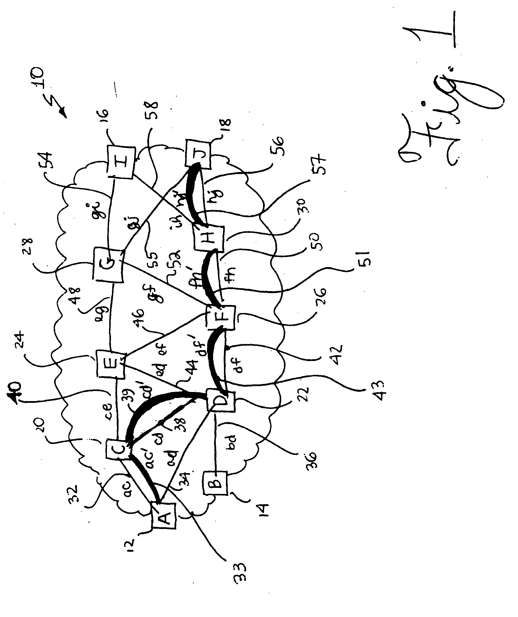 Method for forwarding traffic having a predetermined category of transmission service in a connectionless communications network