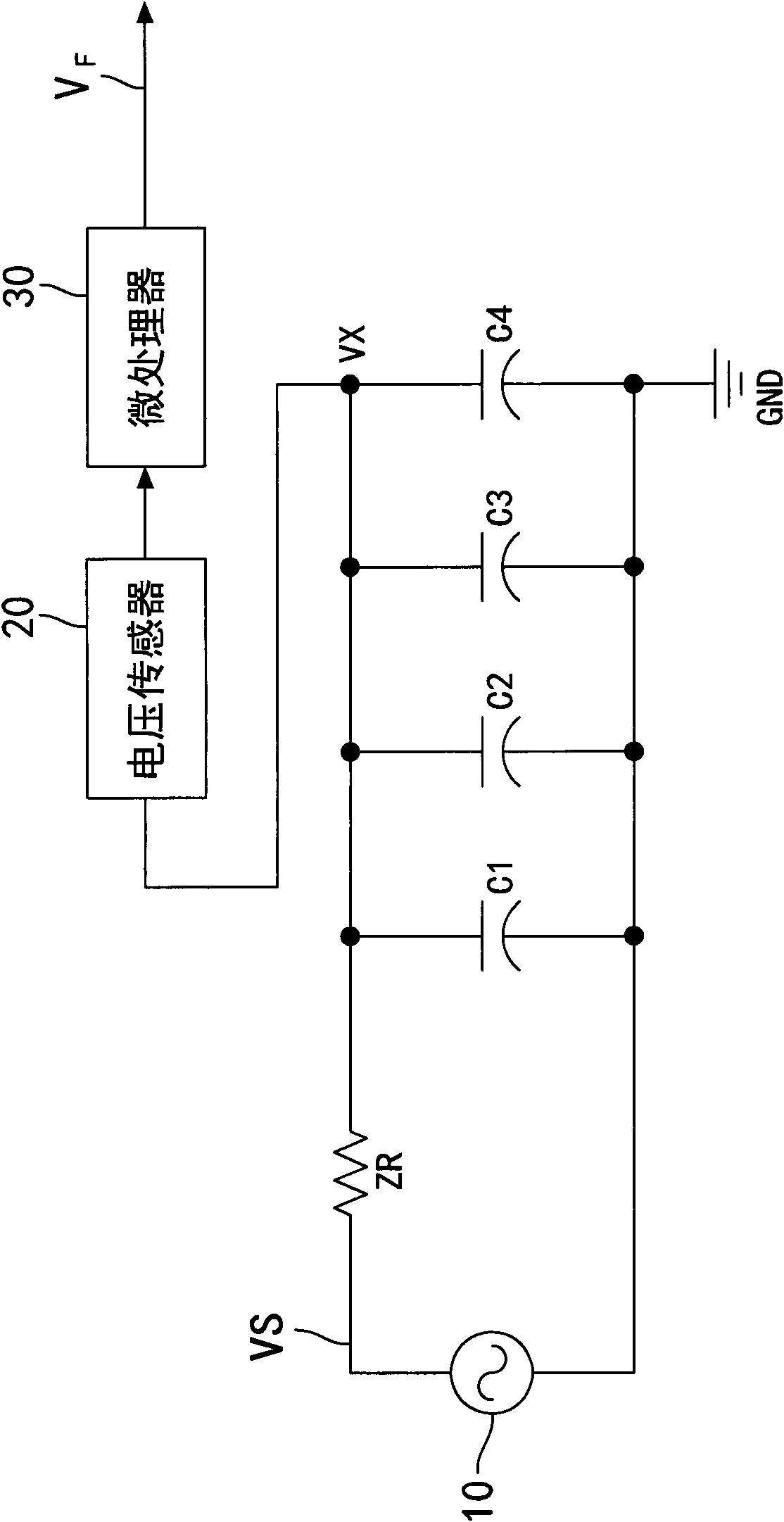 Method for detecting capacitor deficiency