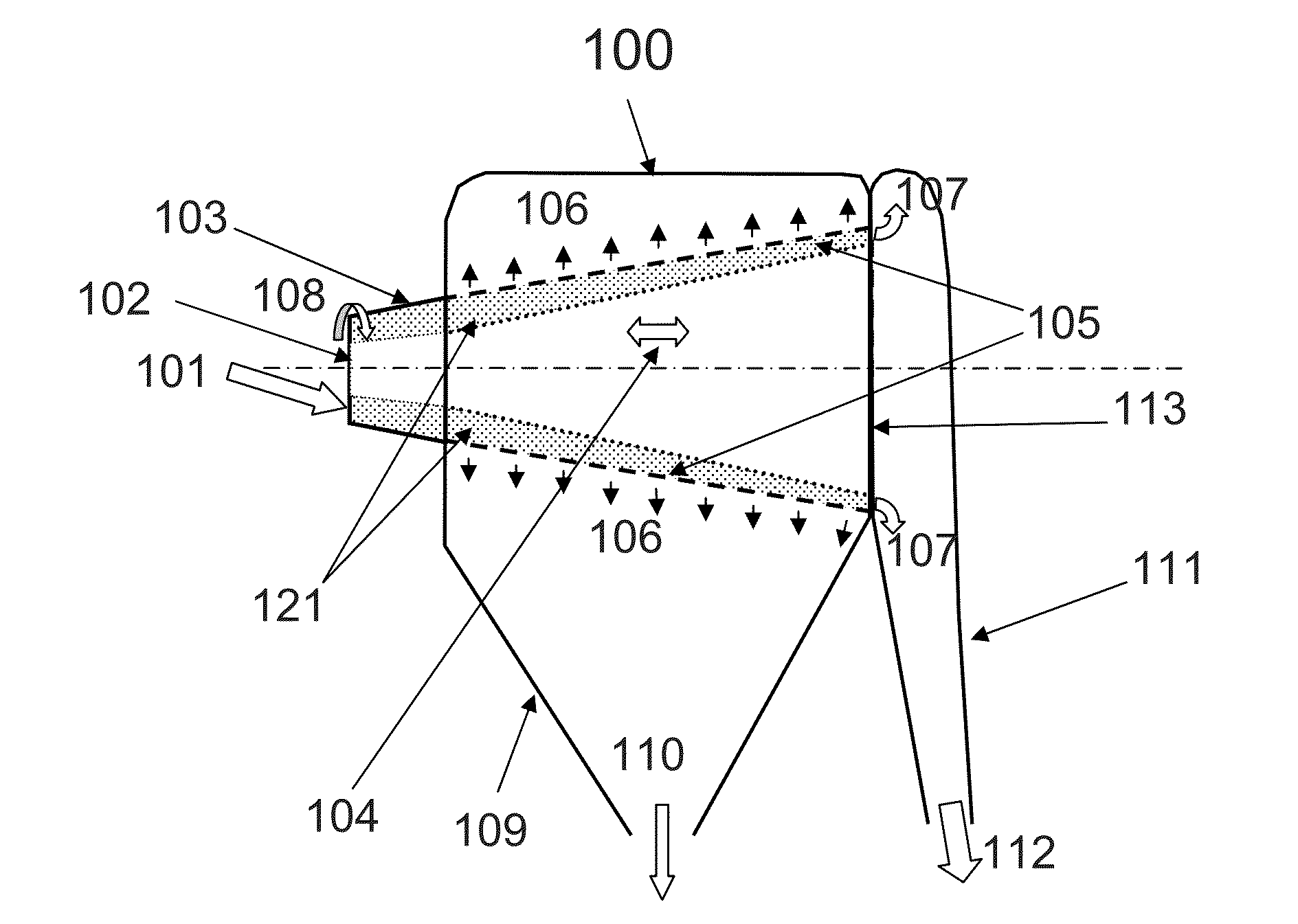 Centrifugal Size-Separation Sieve for Granular Materials