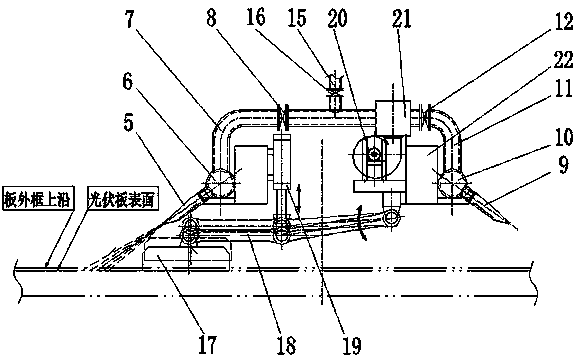 Photovoltaic plate surface cleaning device