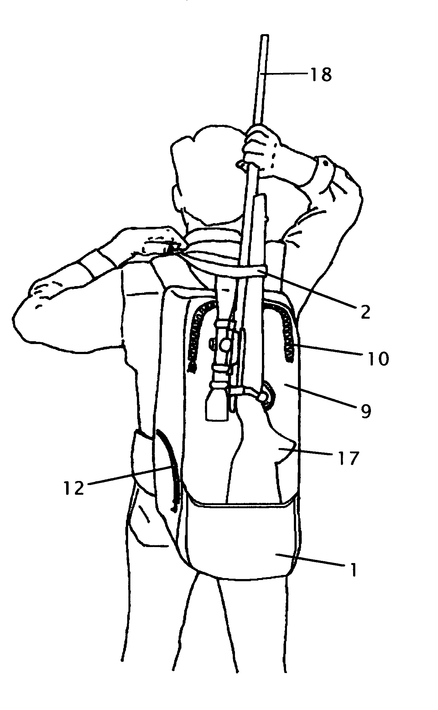 Backpack for carrying weapons