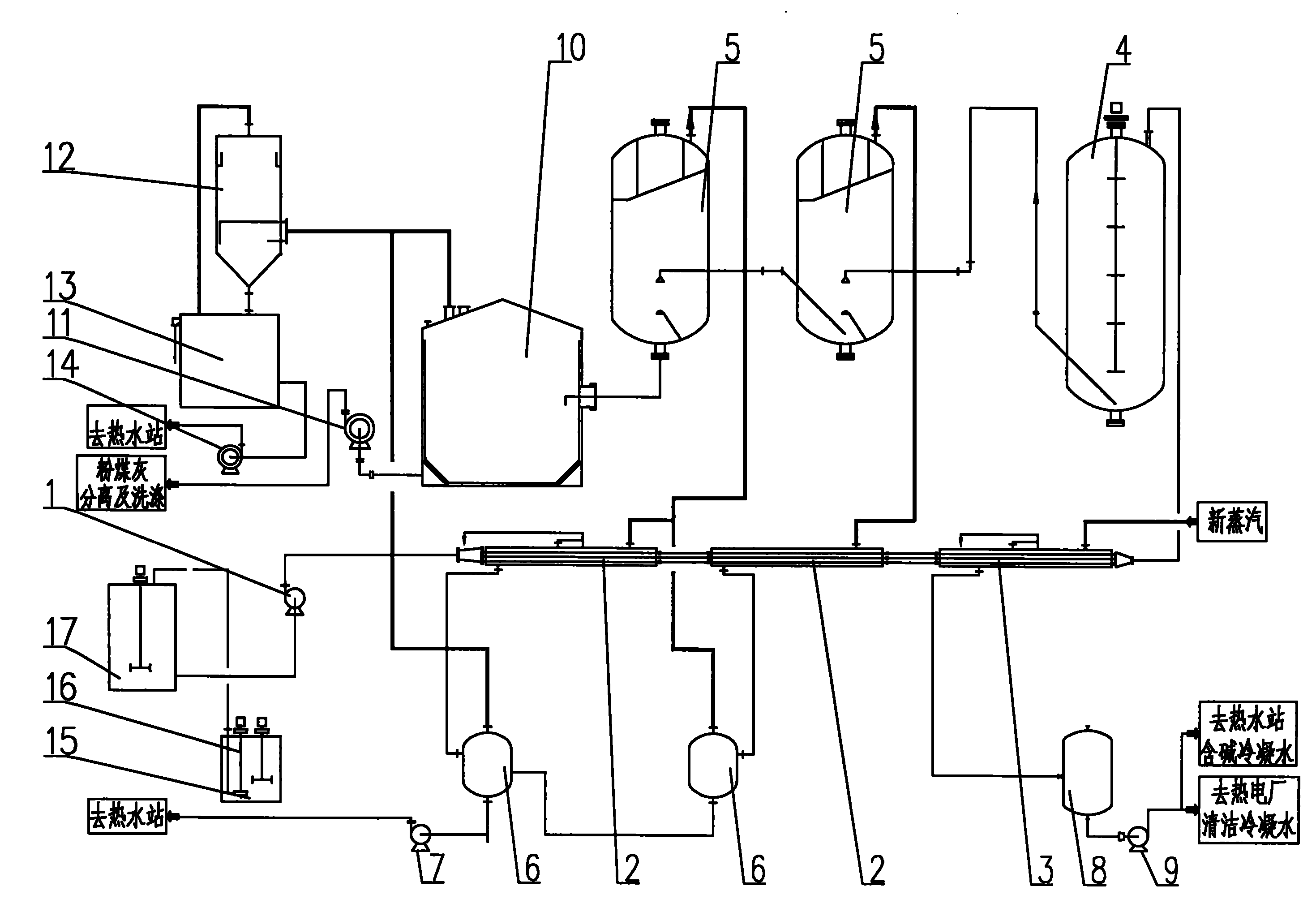 Pipeline and dwell tank desiliconization method of fly ash