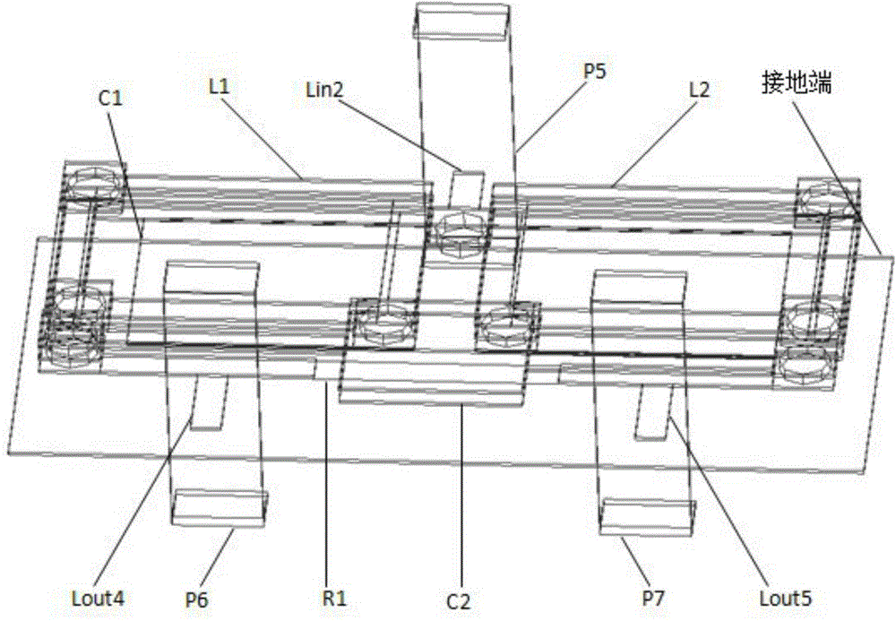 L-band minisize double microwave orthogonal power divider