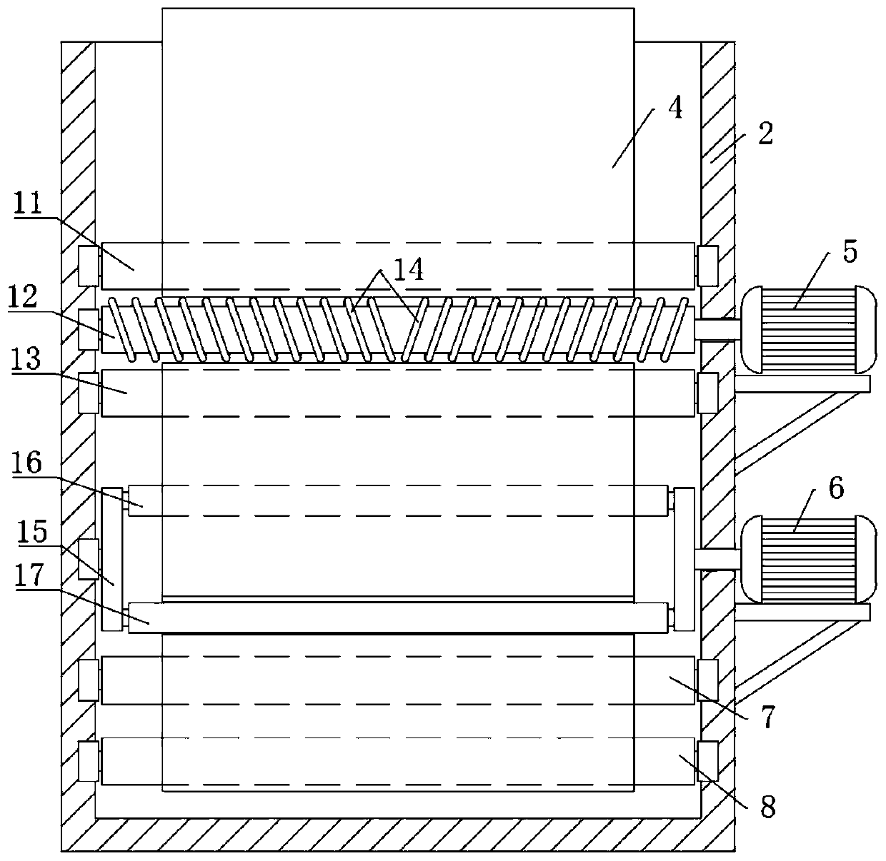 Steam box fabric outlet flatness adjustment device for fabric desizing, scouring and bleaching production equipment