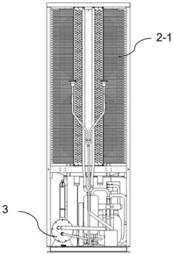 Heat pump unit for preventing secondary freezing of defrosting water, heat pump unit and method for preventing secondary freezing of defrosting water of heat pump unit