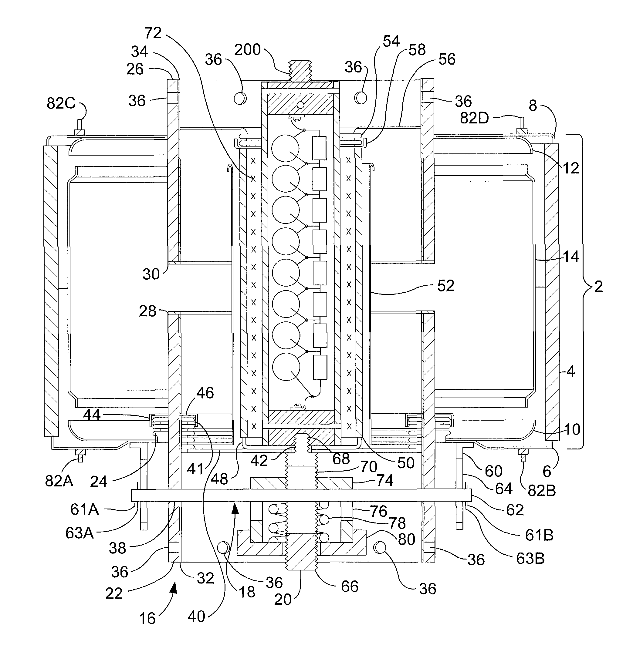 Toroidal vacuum interrupter for modular multi-break switchgear