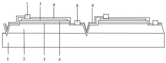 High voltage LED chip preparation method being able to form isolated slot through scribing and corrosion