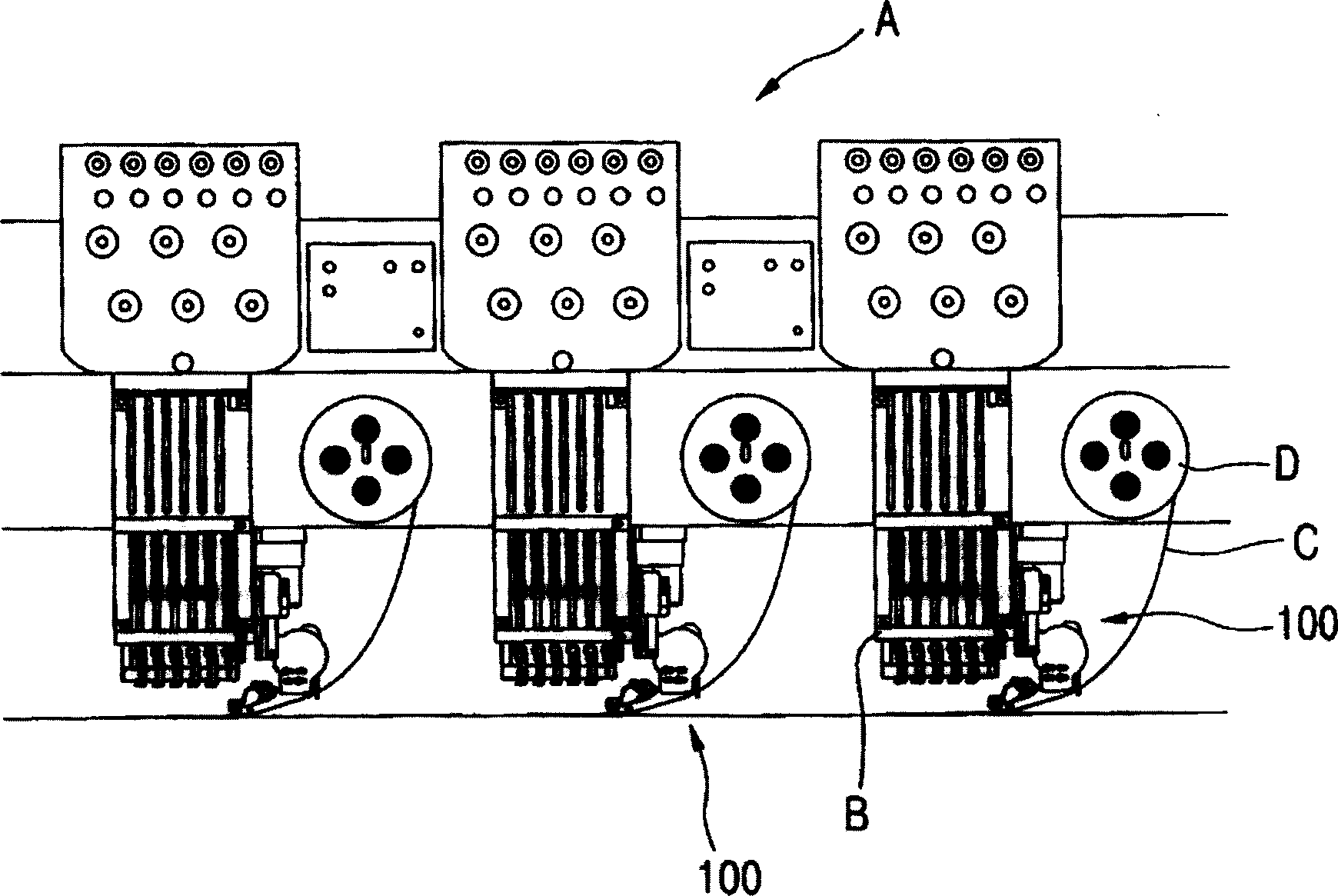 Metal plate duplex supplying device for embroidery machine