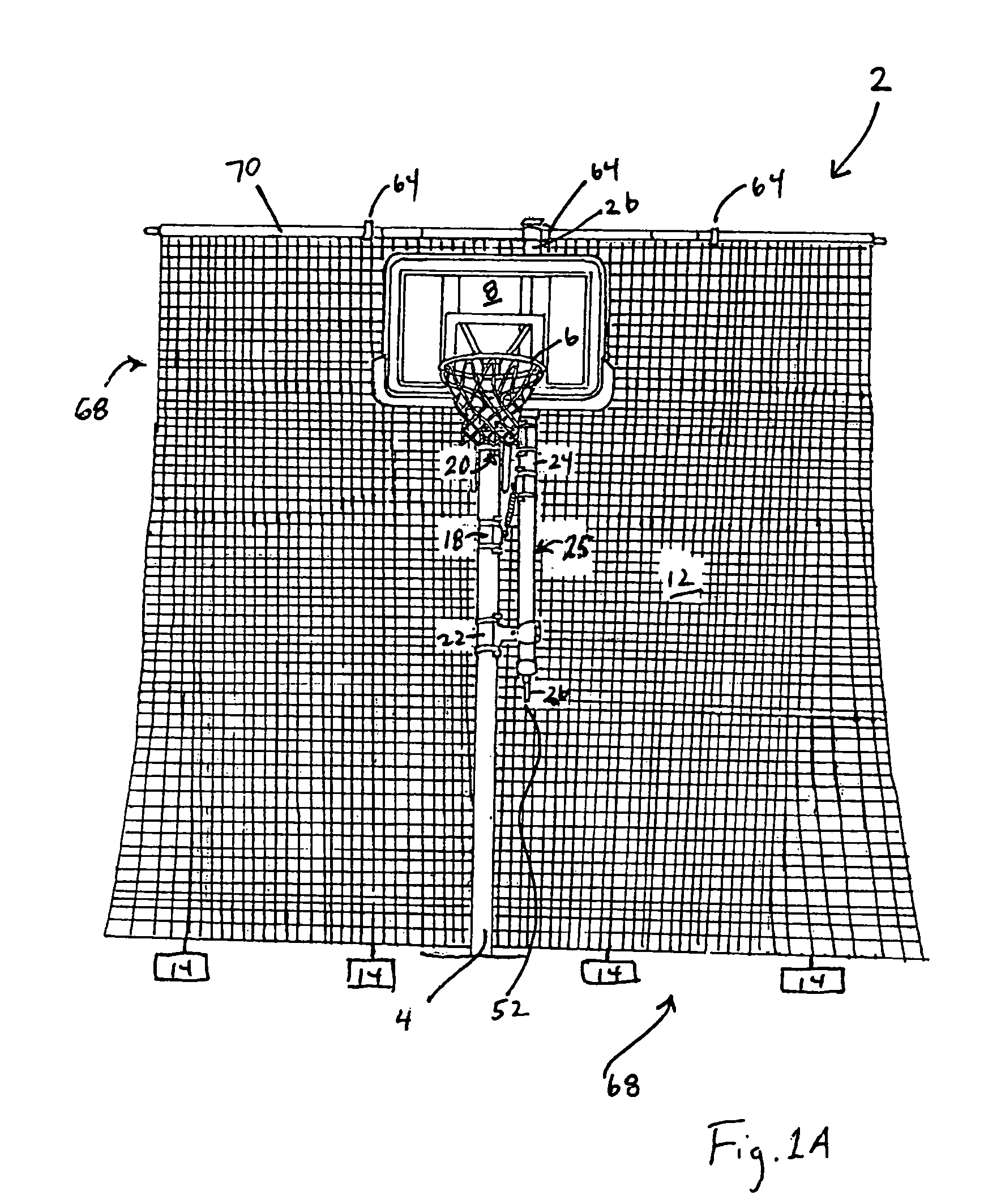 Universal, position-adjustable backstop net system