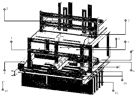 Cutting board spiral material dividing mechanism of automatic carton partition board insertion machine