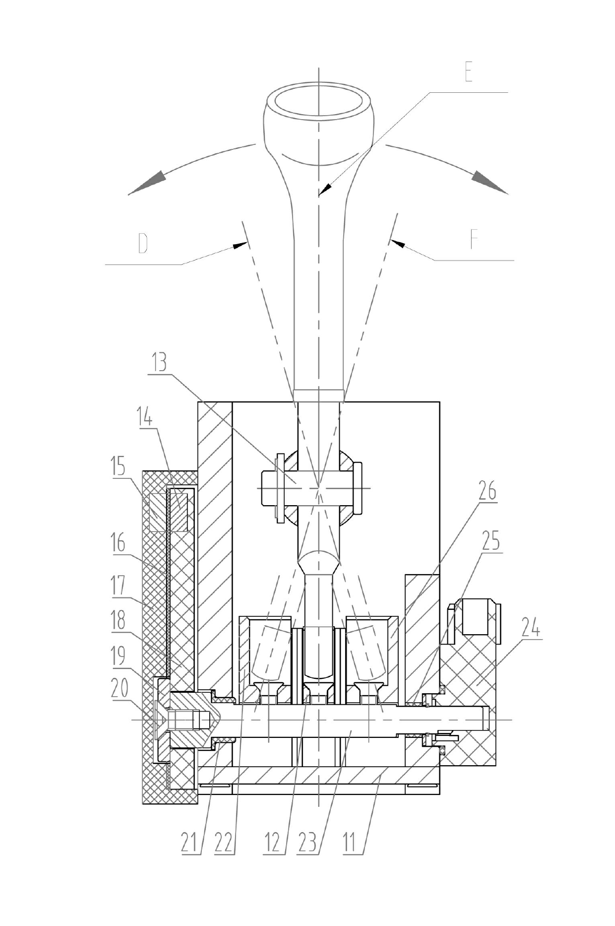 Electric control pneumatic gear shifting handle mechanism and speed change system as well as vehicle using such mechanism