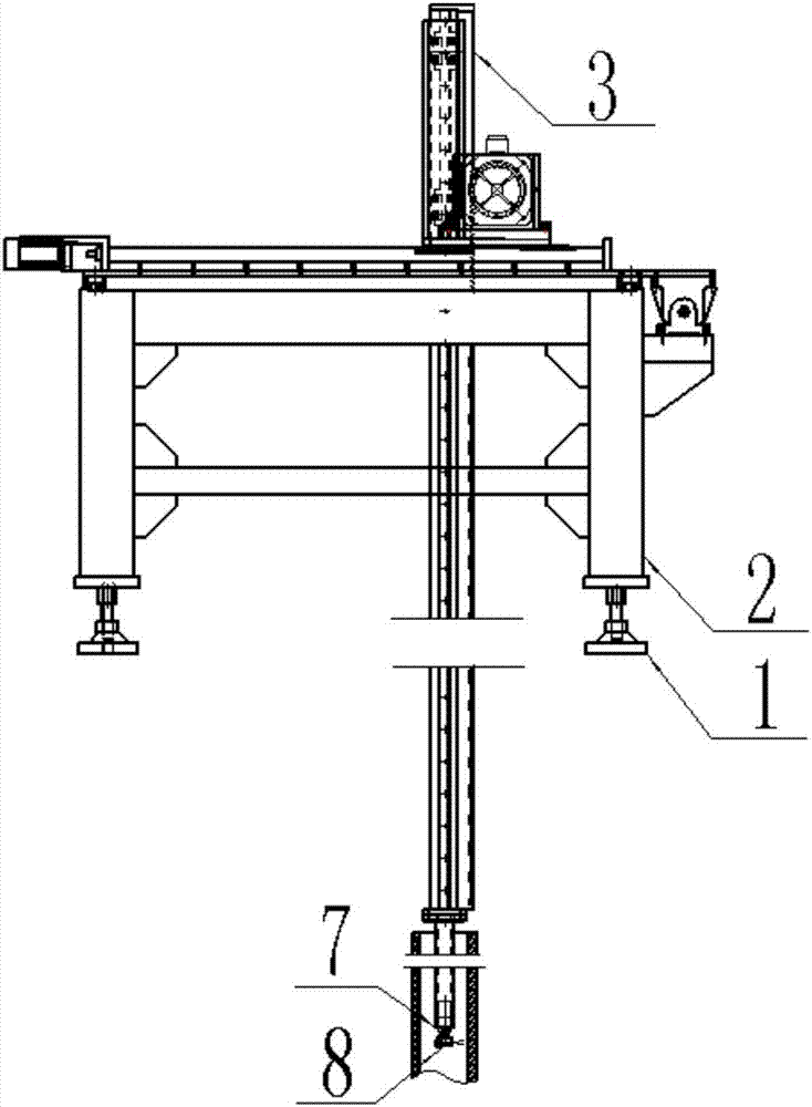 Multi-dimensional scanning temperature measuring device of sodium-cooled fast reactor assembly test piece and method