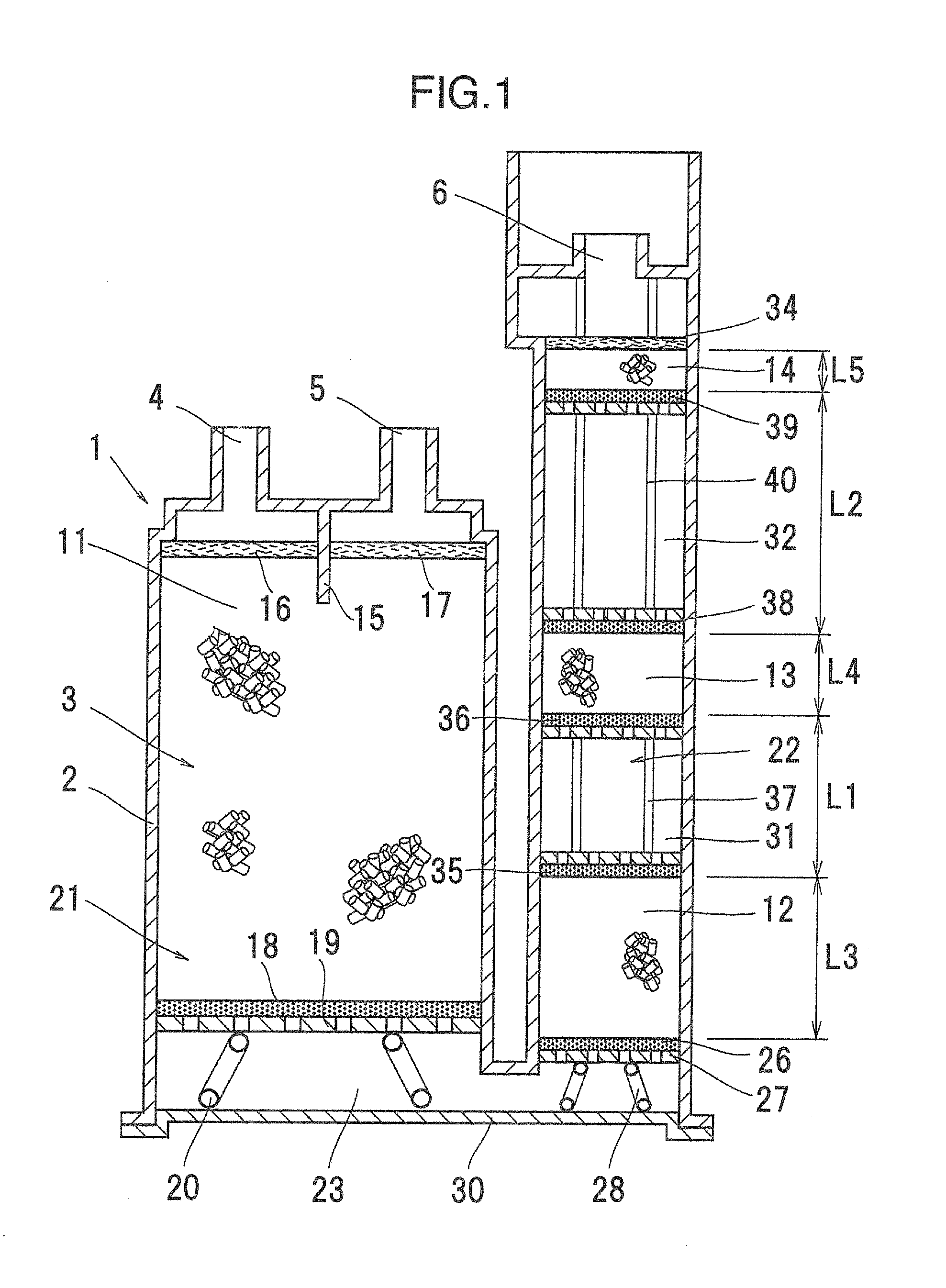 Evaporation fuel processing device