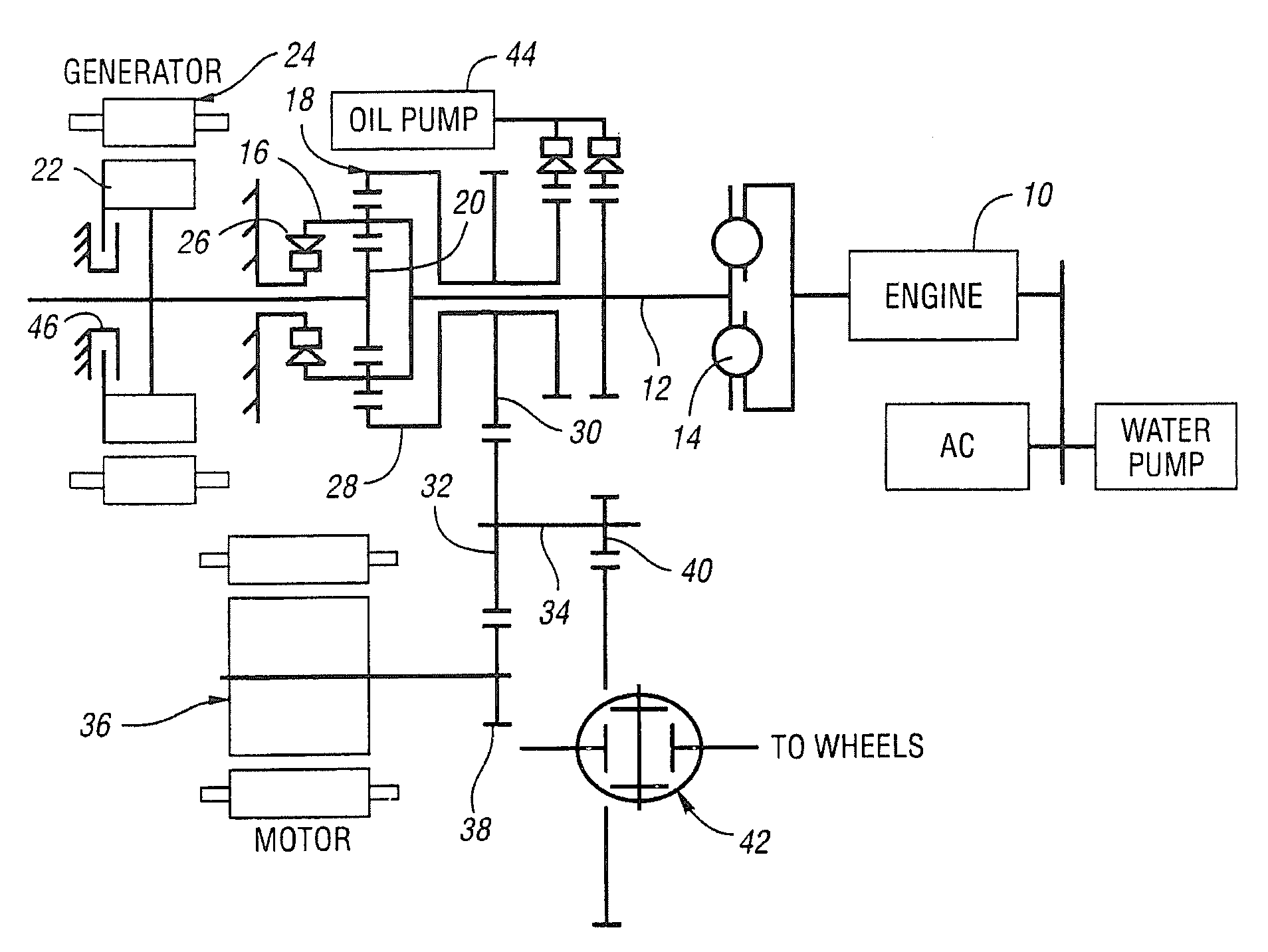 Transmission arrangements for hybrid electric vehicles