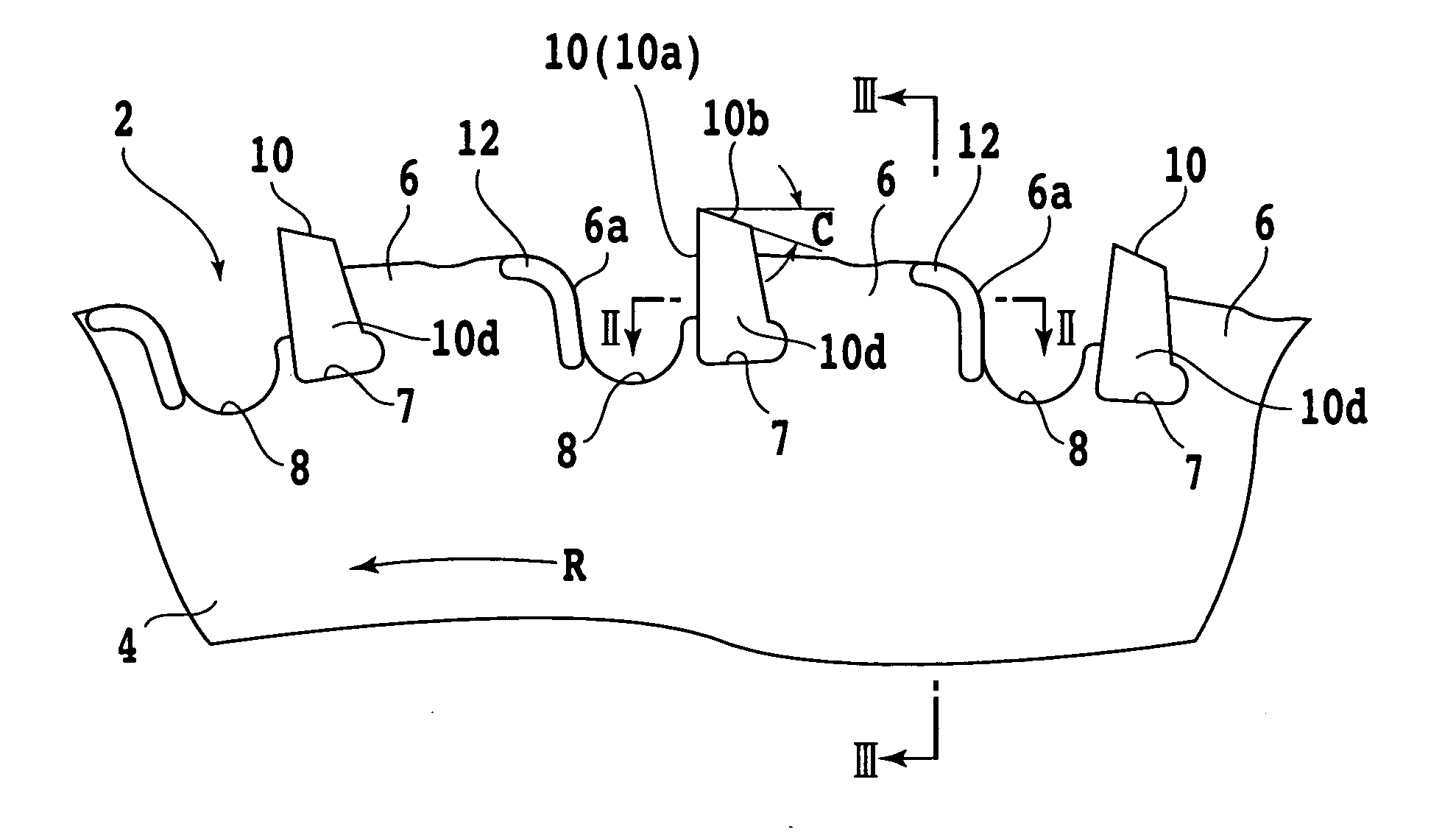 Disk cutter with plurality of thicker portions