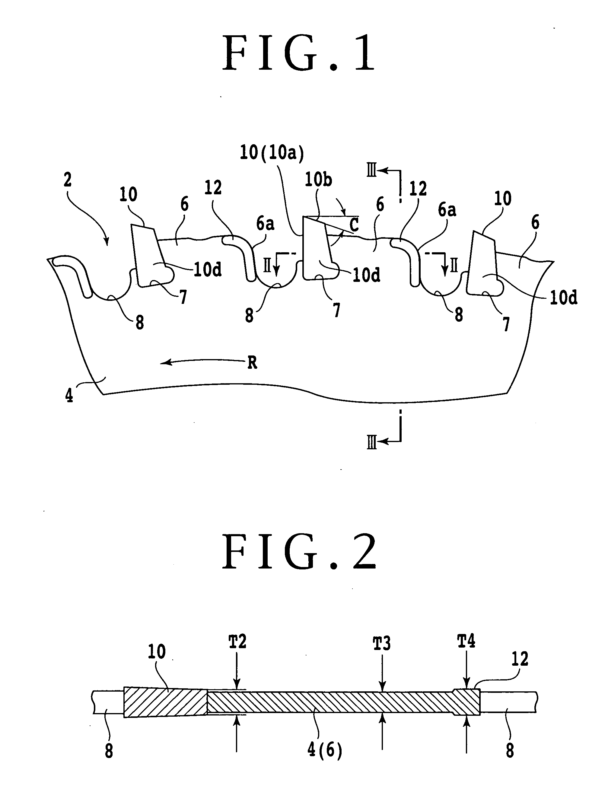 Disk cutter with plurality of thicker portions