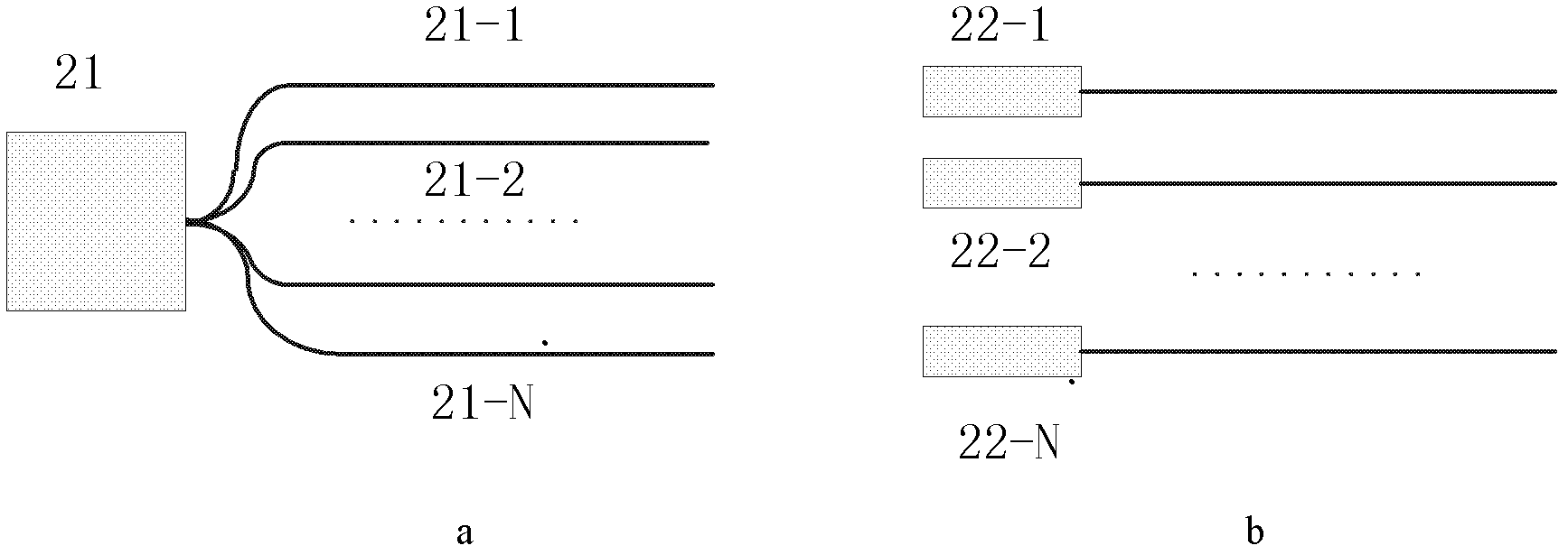 Coherent combination of high-power fiber laser full optical fiber structure and high brightness beam controlling method