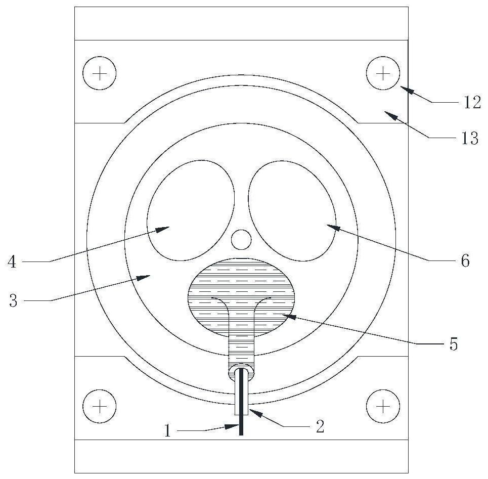 A device and method for realizing dielectric barrier discharge in an in-situ cell of an in-situ infrared analysis device