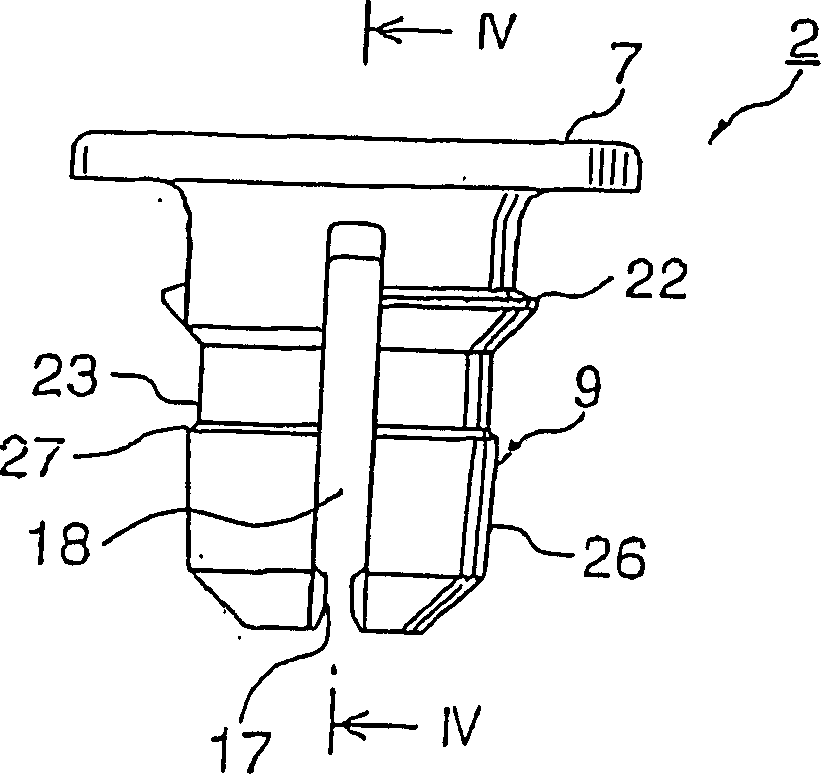 Clamp and element connection device