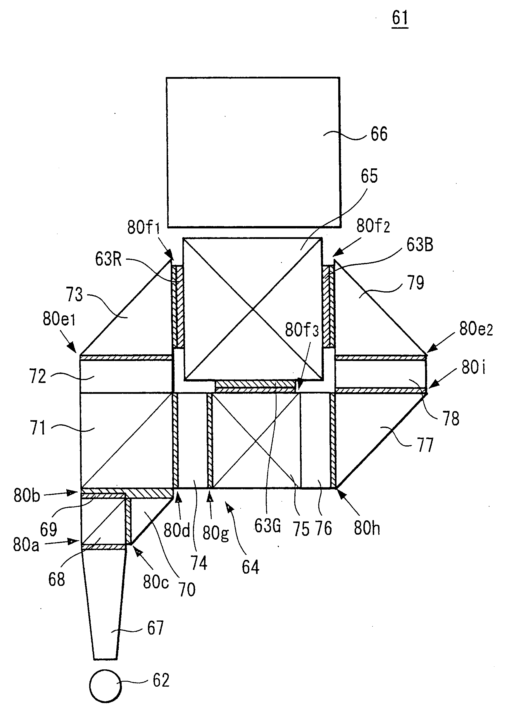 Composite optical element and projection optical device