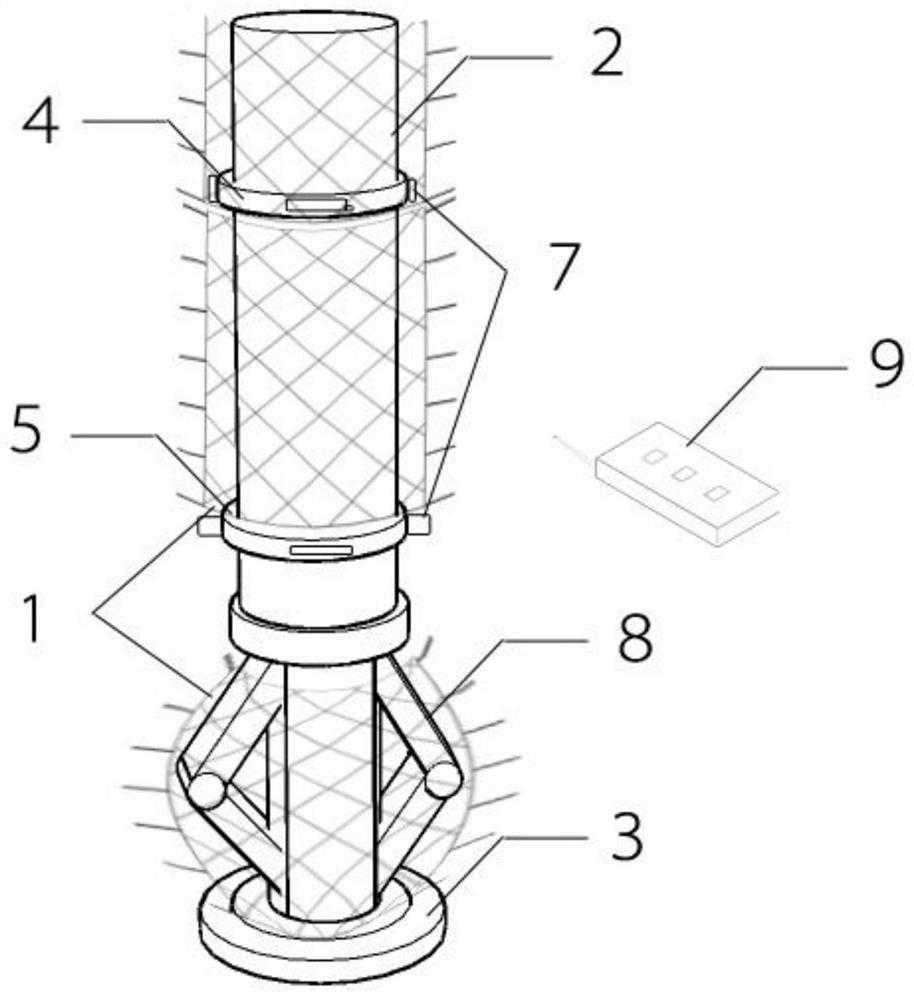 Squeezing and expanding supporting disc device of geotechnical barrier and construction method