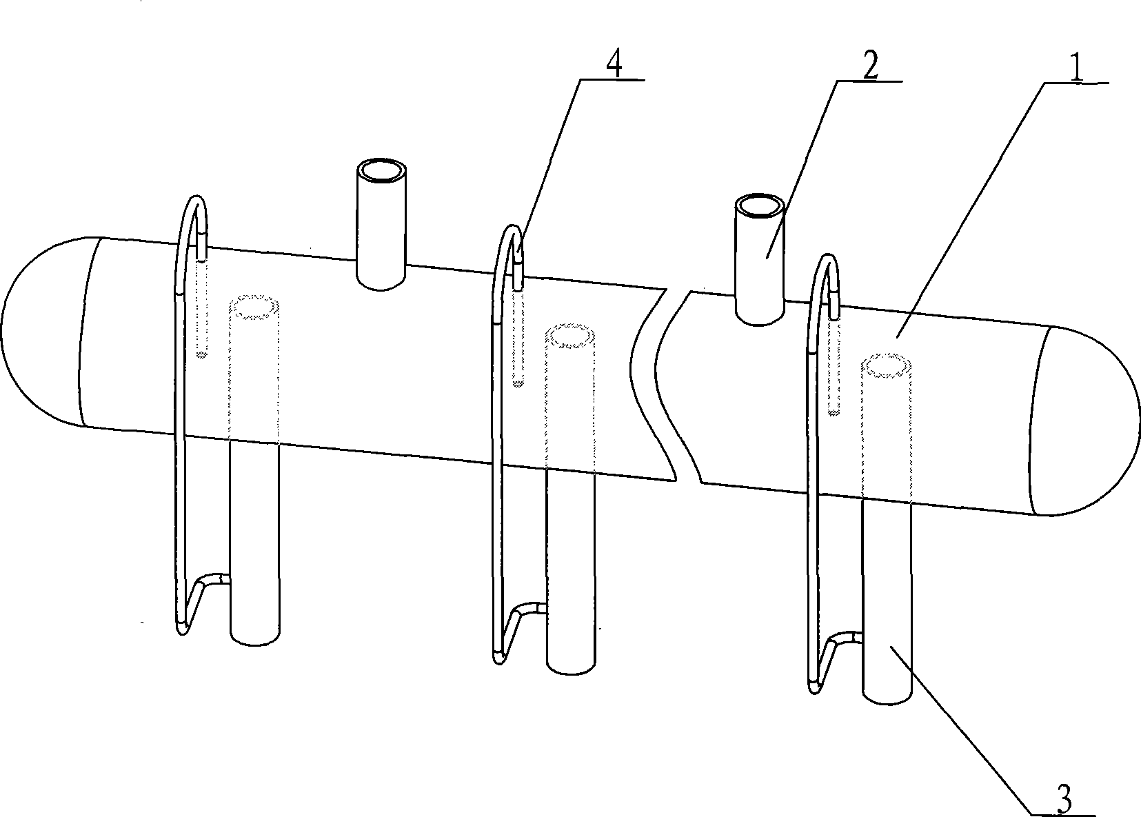 Siphon type gas-liquid separation and oil return apparatus in parallel compression refrigeration units