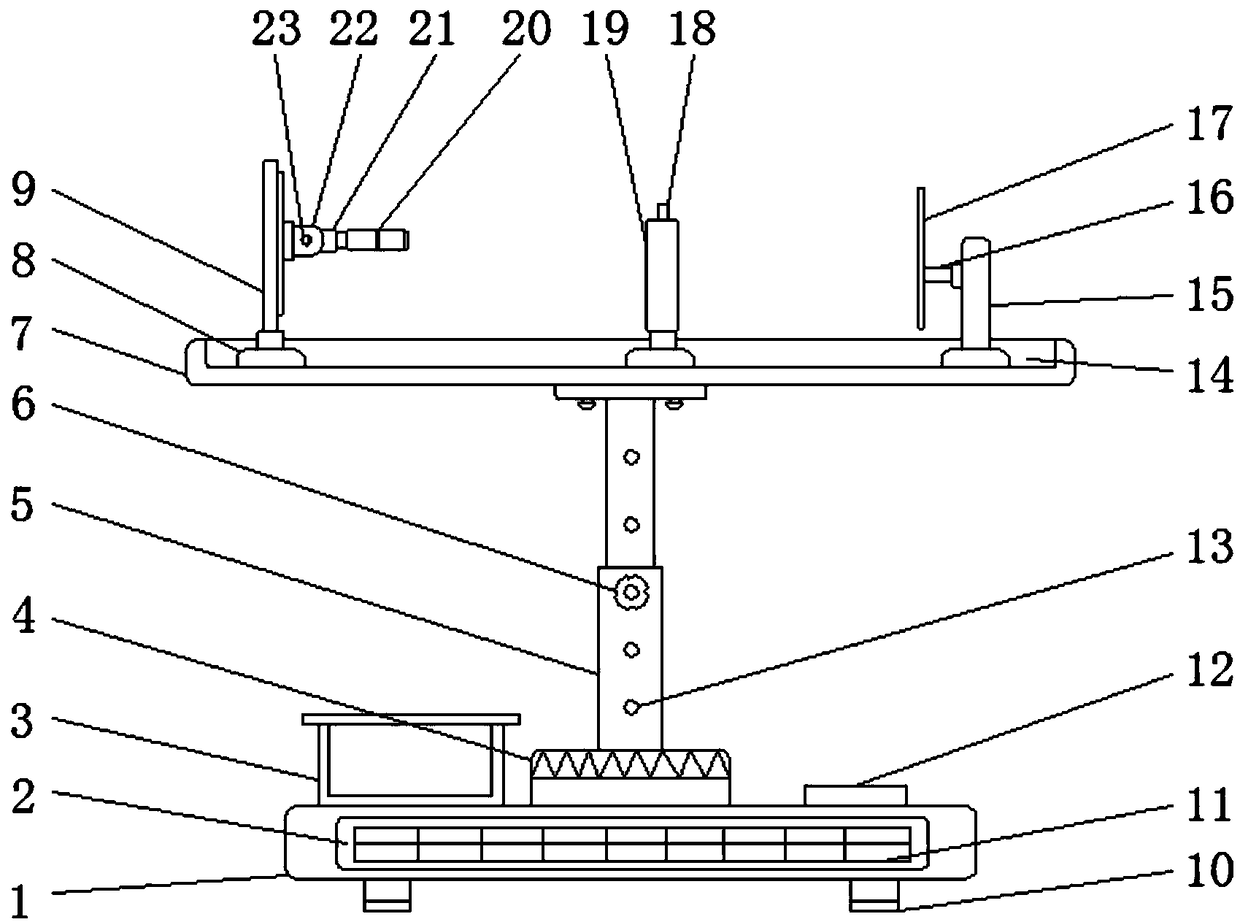 An experimental device for measuring the refractive index of glass used in high school physics