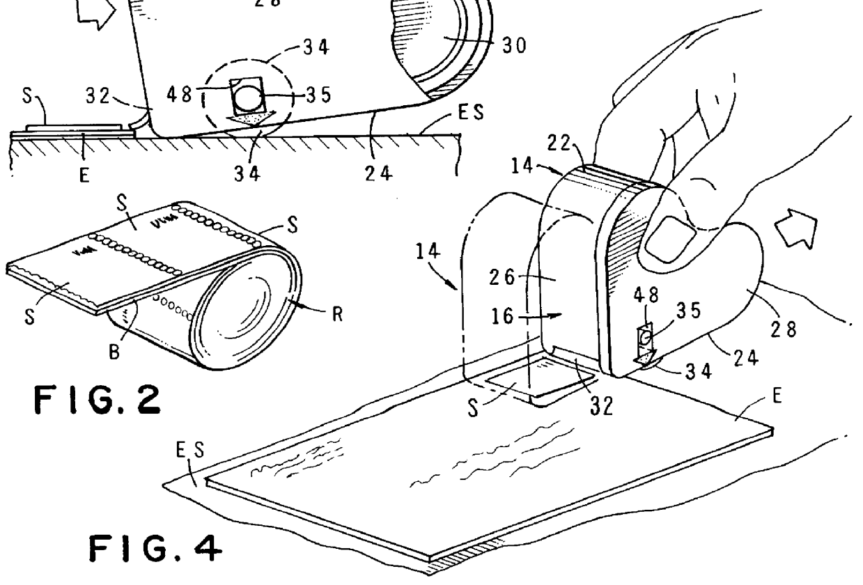 Paperbacked stamp dispenser