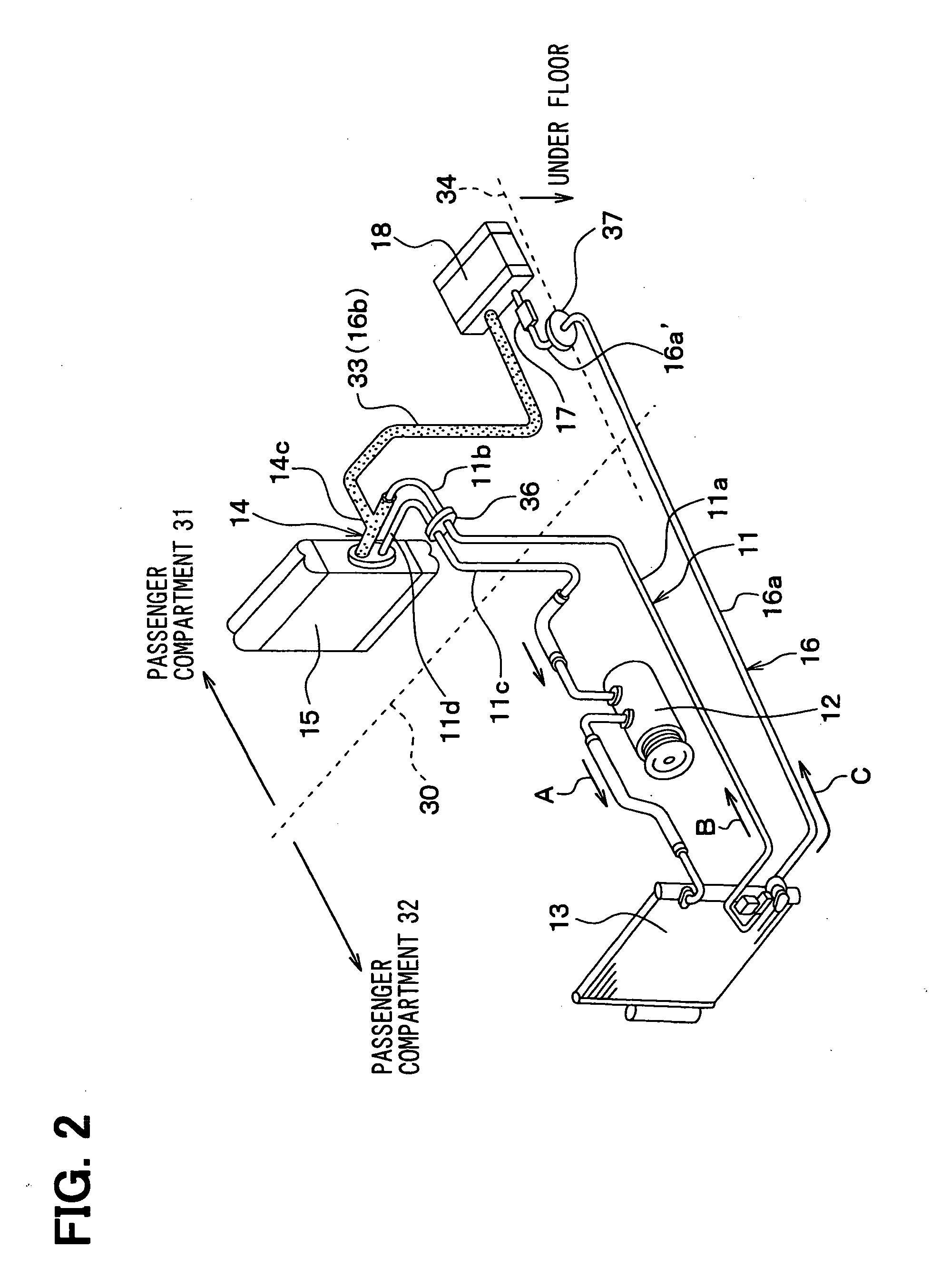 Refrigerant cycle device for vehicle