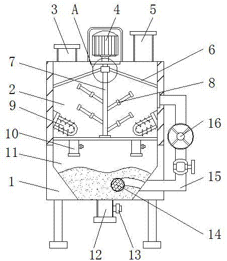 Sewage treating cylinder making circular treating possible