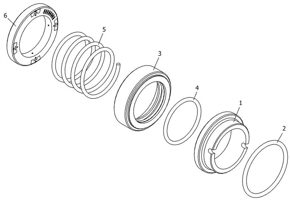 A general-purpose mechanical seal capable of dry grinding, anti-bonding, strong corrosion resistance and high temperature resistance