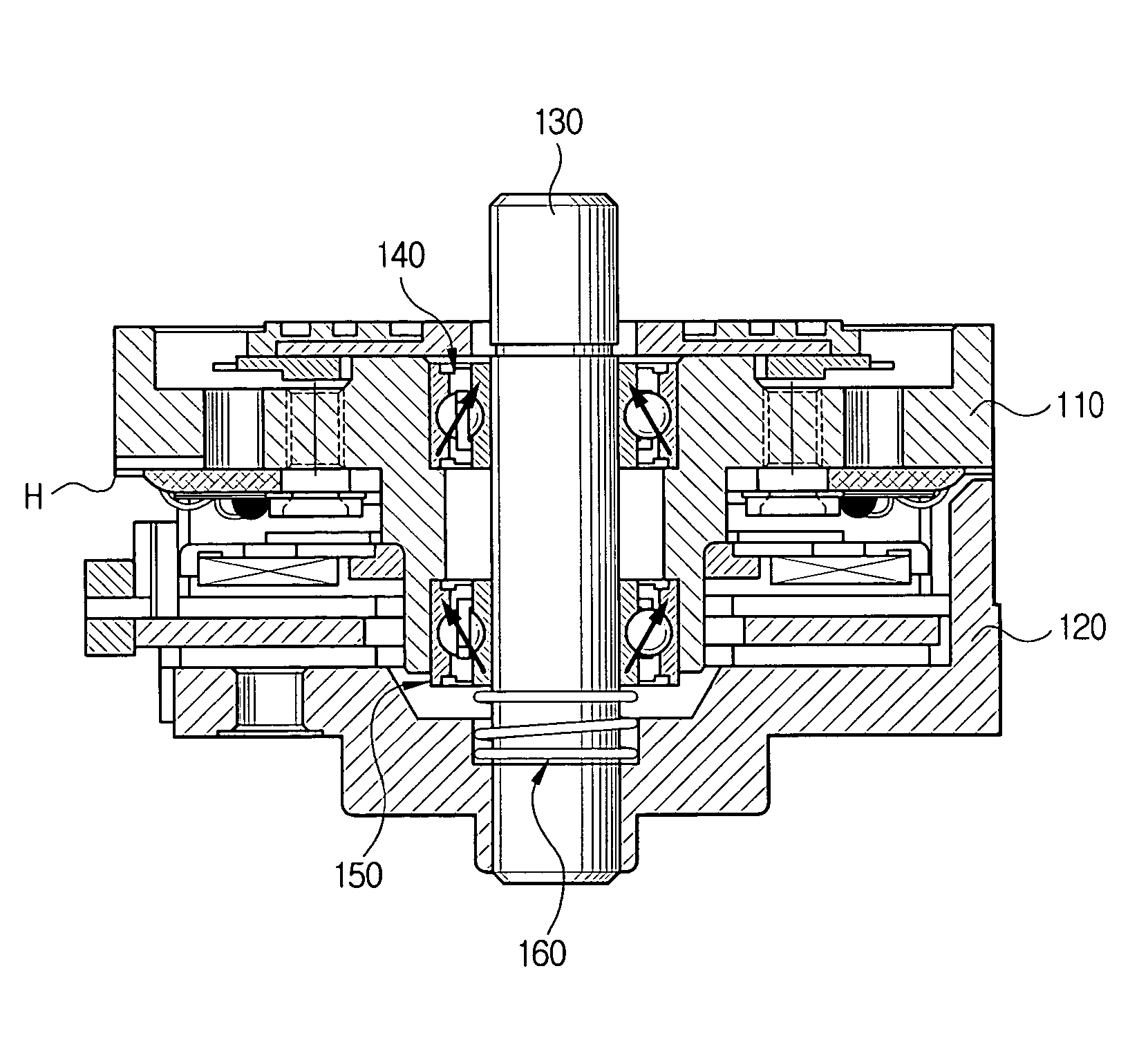 Head drum assembly of a tape recorder having a resilient body to preload bearings thereof