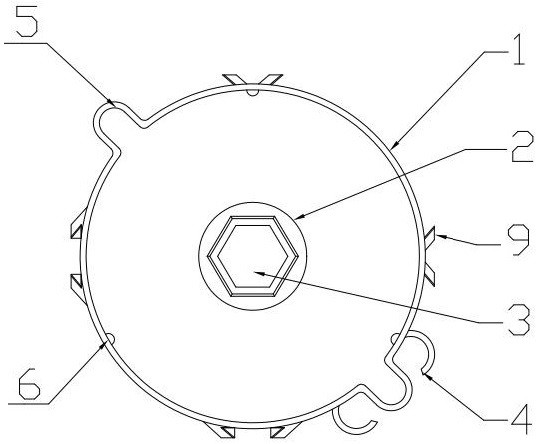 Thin film capacitor element with middle heat dissipation through hole structure