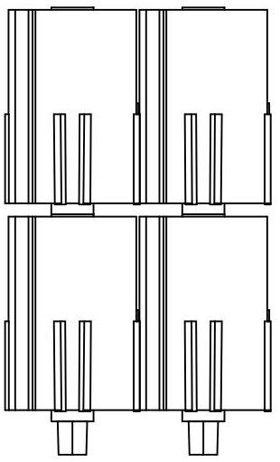 Thin film capacitor element with middle heat dissipation through hole structure