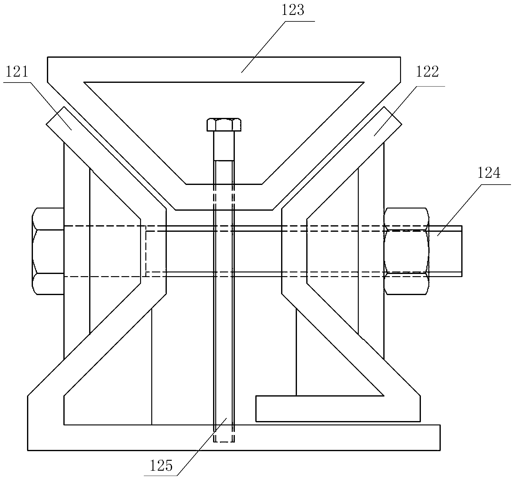 Docking device, method, translation mechanism and stopping mechanism for components of fan tower frame