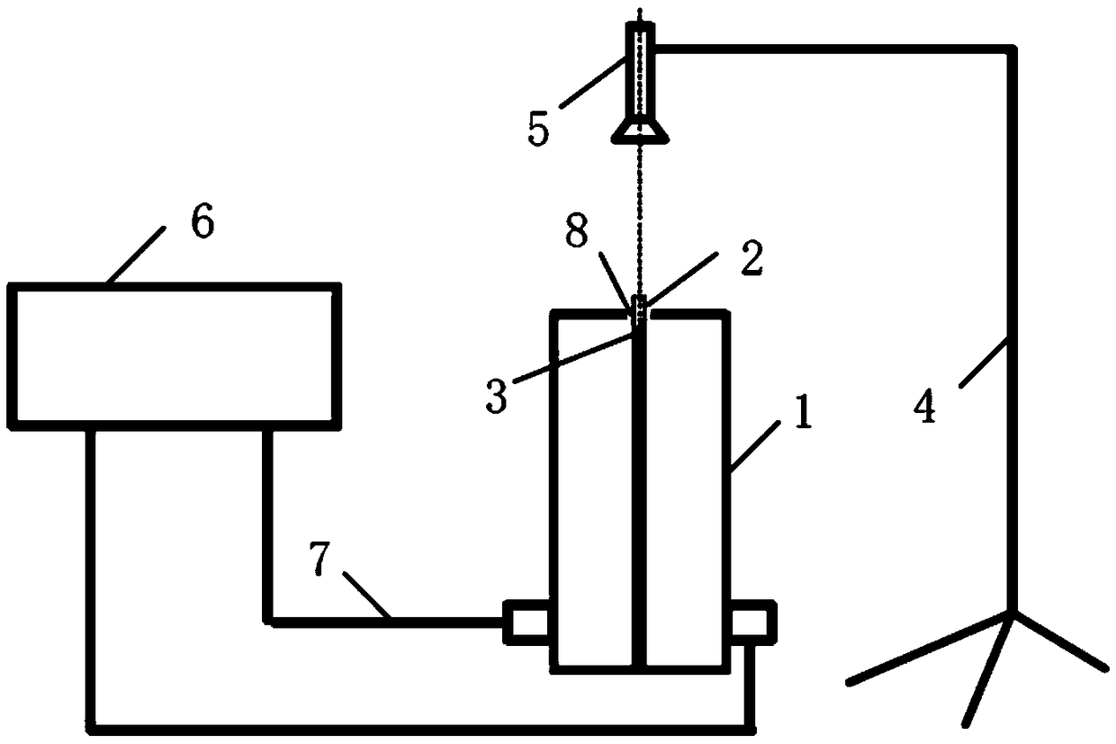 Optical power microwave testing device and method based on dye optical sensitization characteristics