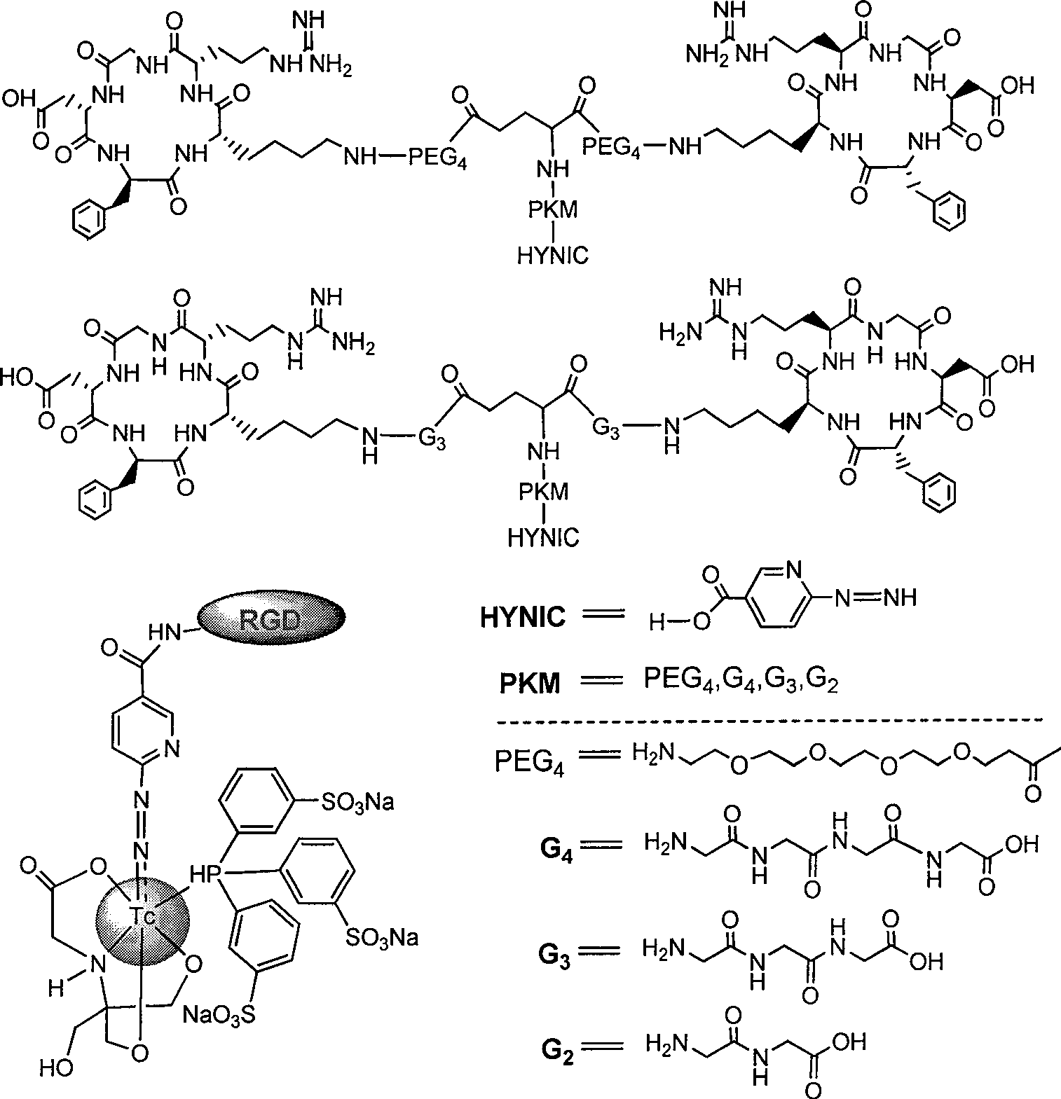 RGD polypeptide radiopharmaceuticals and preparation method thereof