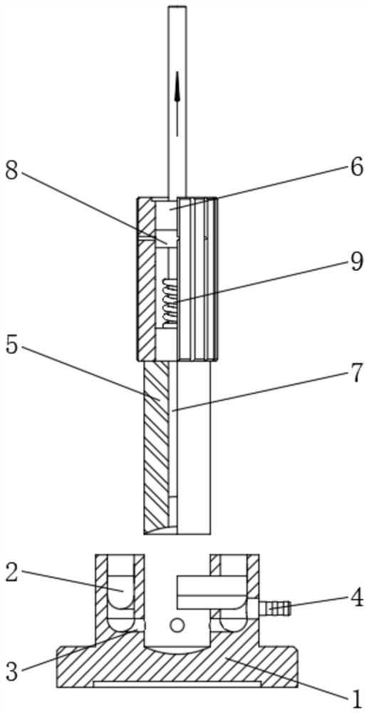 Powder tablet pressing and taking-out mechanism