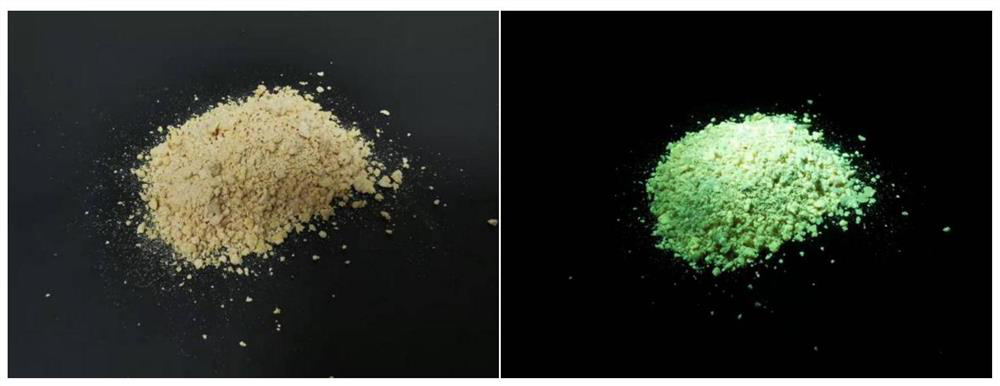 Substrate-free one-step synthesis method of yellow green solid carbon dots