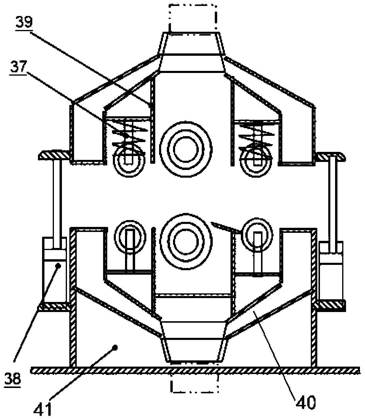 Dust removal device for removing dust and adherends on surface of steel belt and operation method