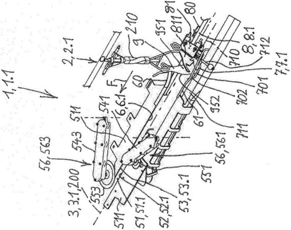 Positioning device for positioning poultry legs conveyed in single file in the conveying direction along a conveyor section and the method comprising said positioning for removing the thigh meat from poultry legs