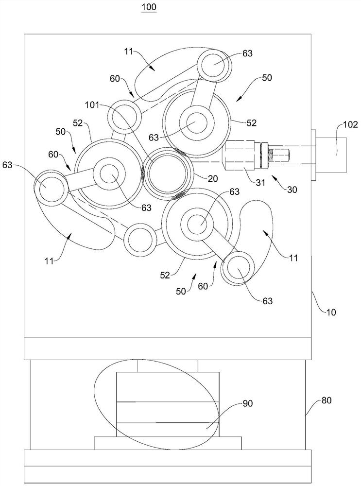 Grinding and polishing device for bars and machining equipment