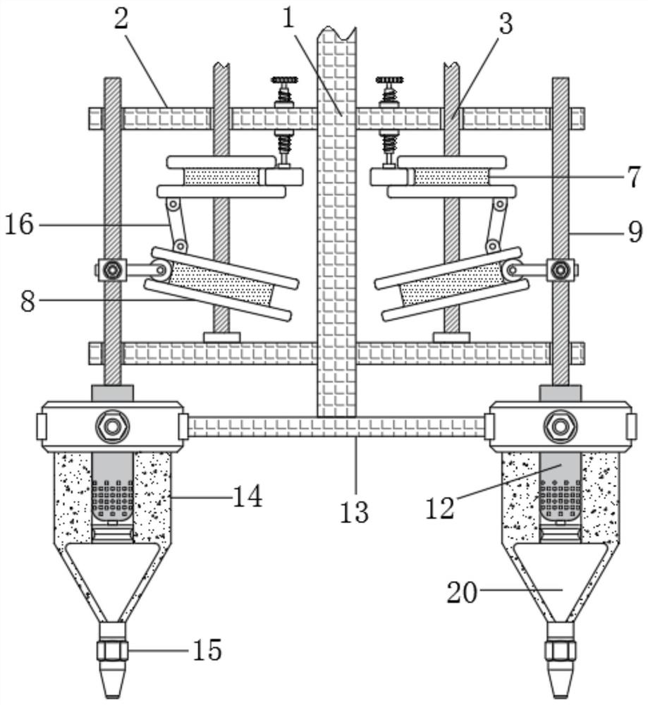 An energy-saving and environment-friendly glue filling device