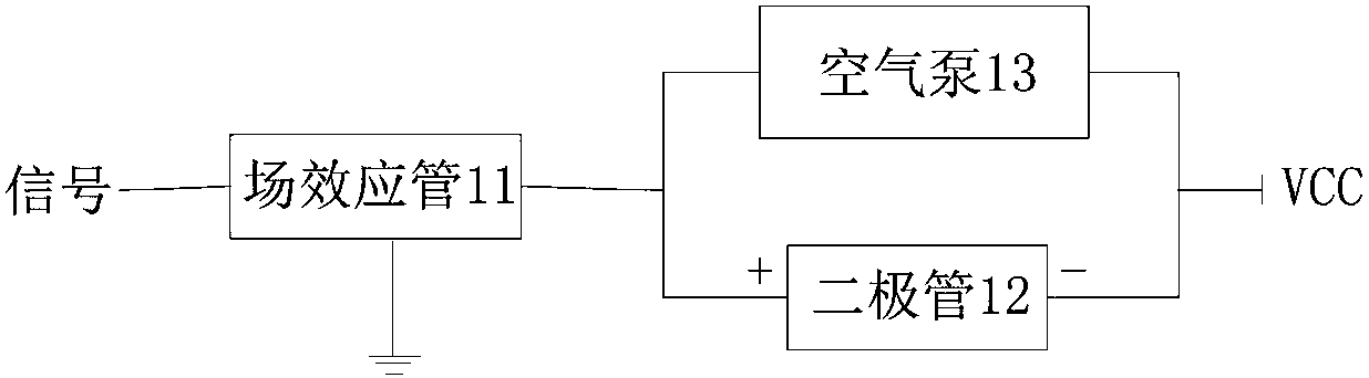 Air pump starting circuit