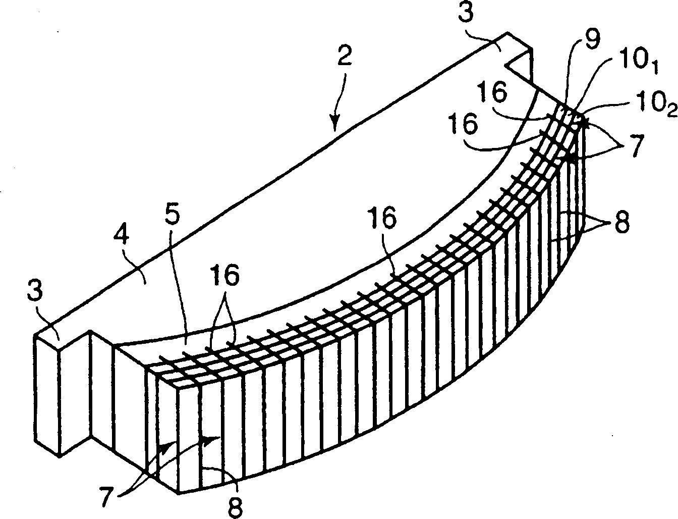 Convex ultrasonic probe and ultrasonic diagnostic apparatus