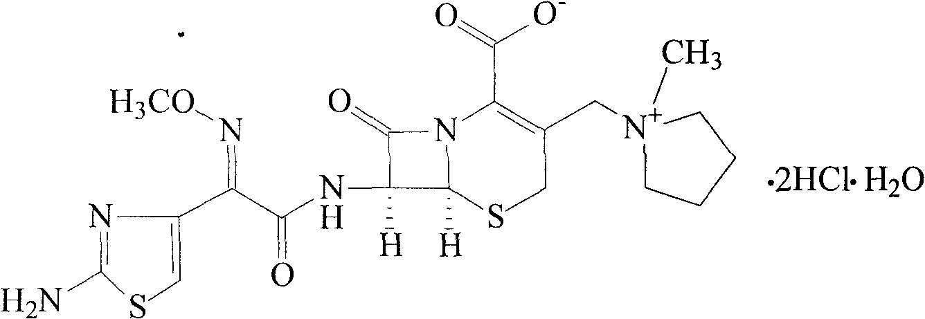 Cefepime hydrochloride/arginine pharmaceutical composition suspension injection