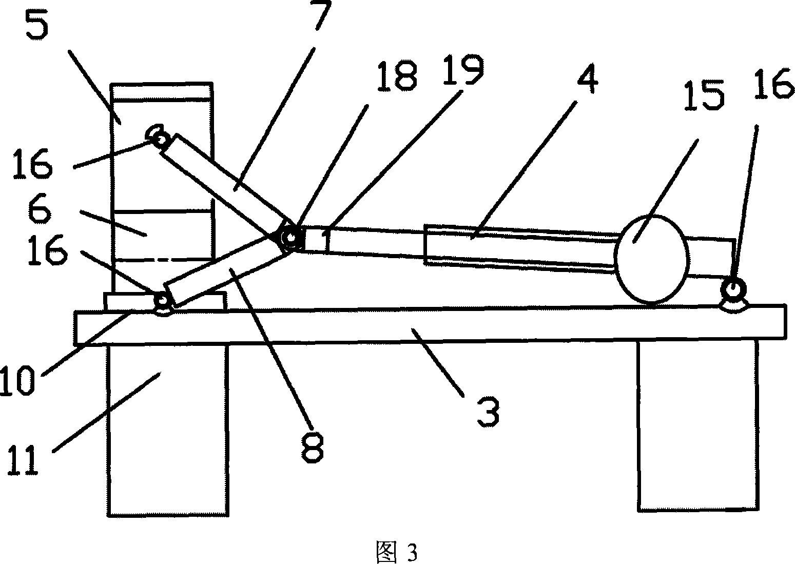 Positioning device for landing containers in use for automatic wharf of containers