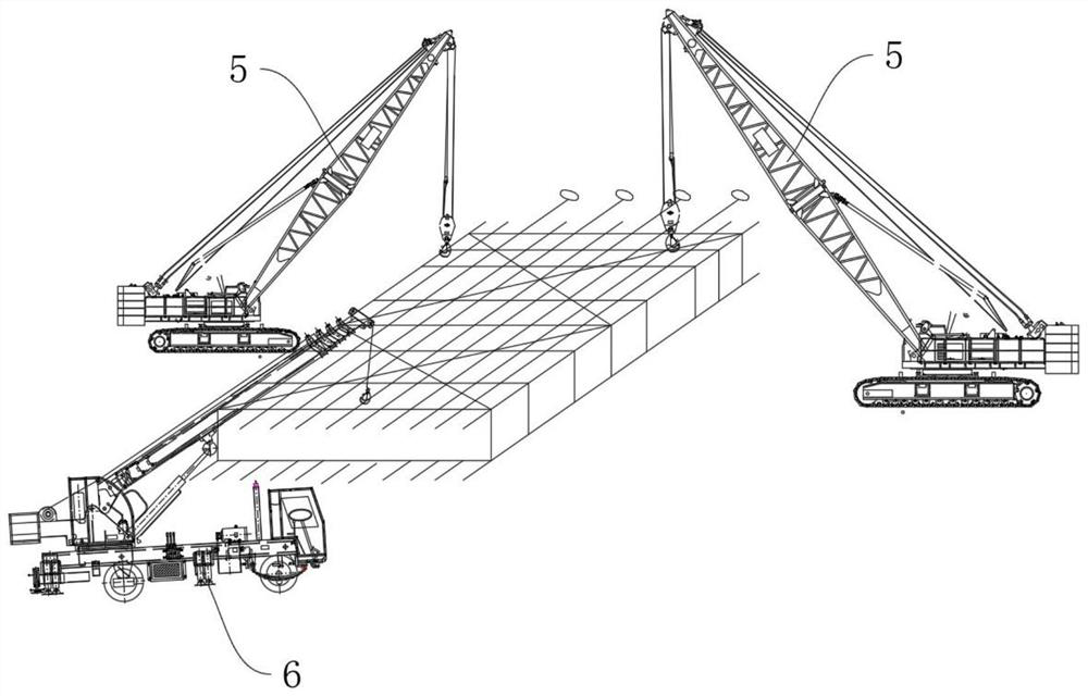 A hoisting method for reinforcement cages of underground diaphragm walls in height-limited areas